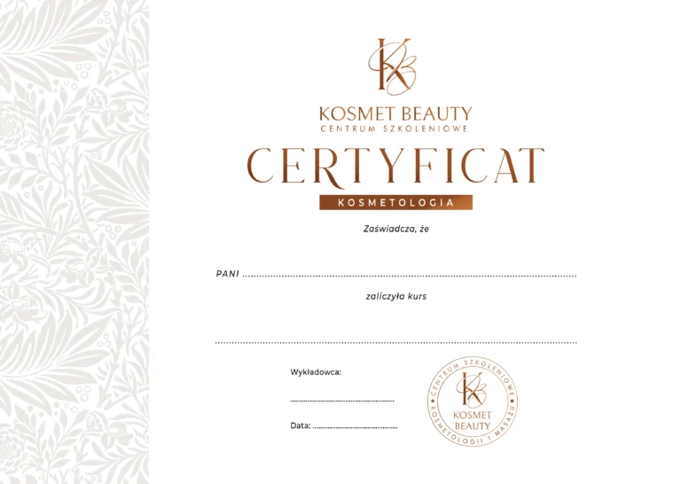 Zdjęcie certyfikatu Kosmet Beauty - kosmetologia