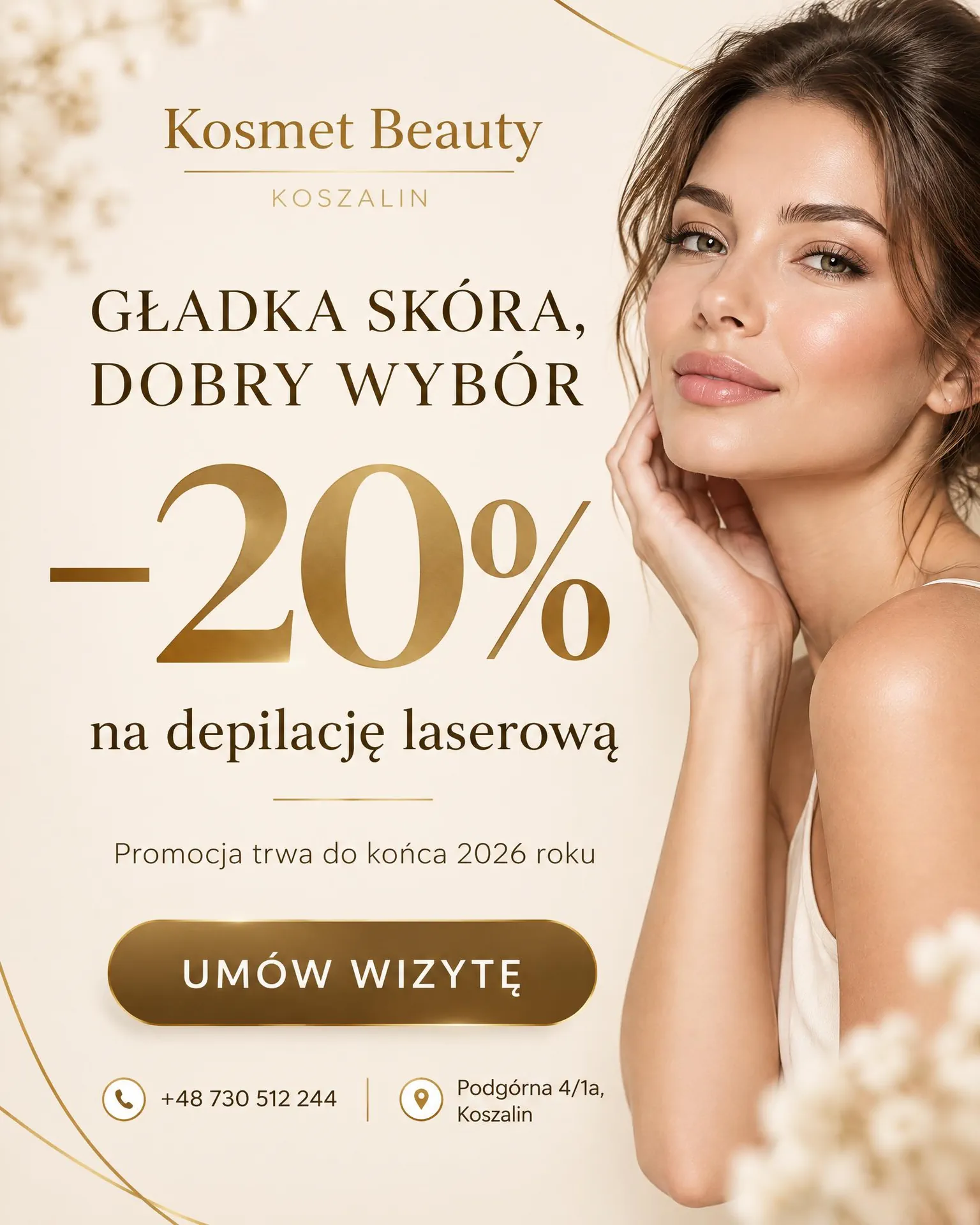 Urodziny Kosmet Beauty: 20% rabatu na depilację laserową do końca 2026 roku